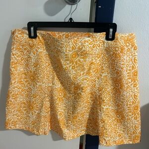 Rip skirt. Hawaii Floral Orange and White Skirt